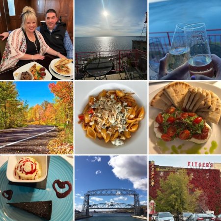 Va Bene Instagram Photo: 🍂❤️ Our 16th Annual Fall Getaway to Duluth was pure magic! 70s and sunshine, peak fall colors, Lake Superior strolls, boardwalk walks, shopping, incredible food, and even bingo wins at the casino! 🥂🍁🎰