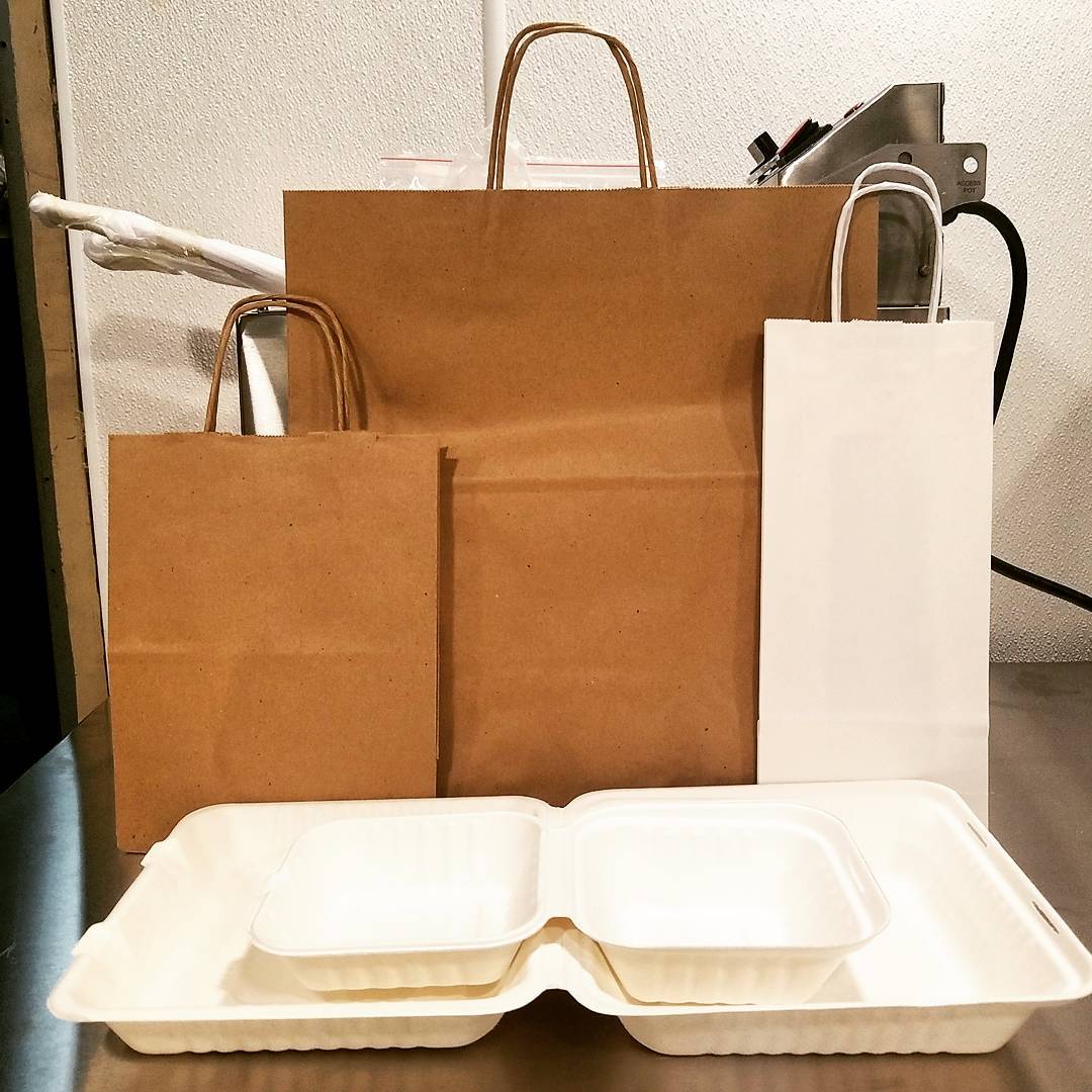 Va Bene Instagram Photo: @vabenecaffe Here's our new paper bags and paper containers for take away and leftovers #reducereuserecycle #paper #brownpaperbag