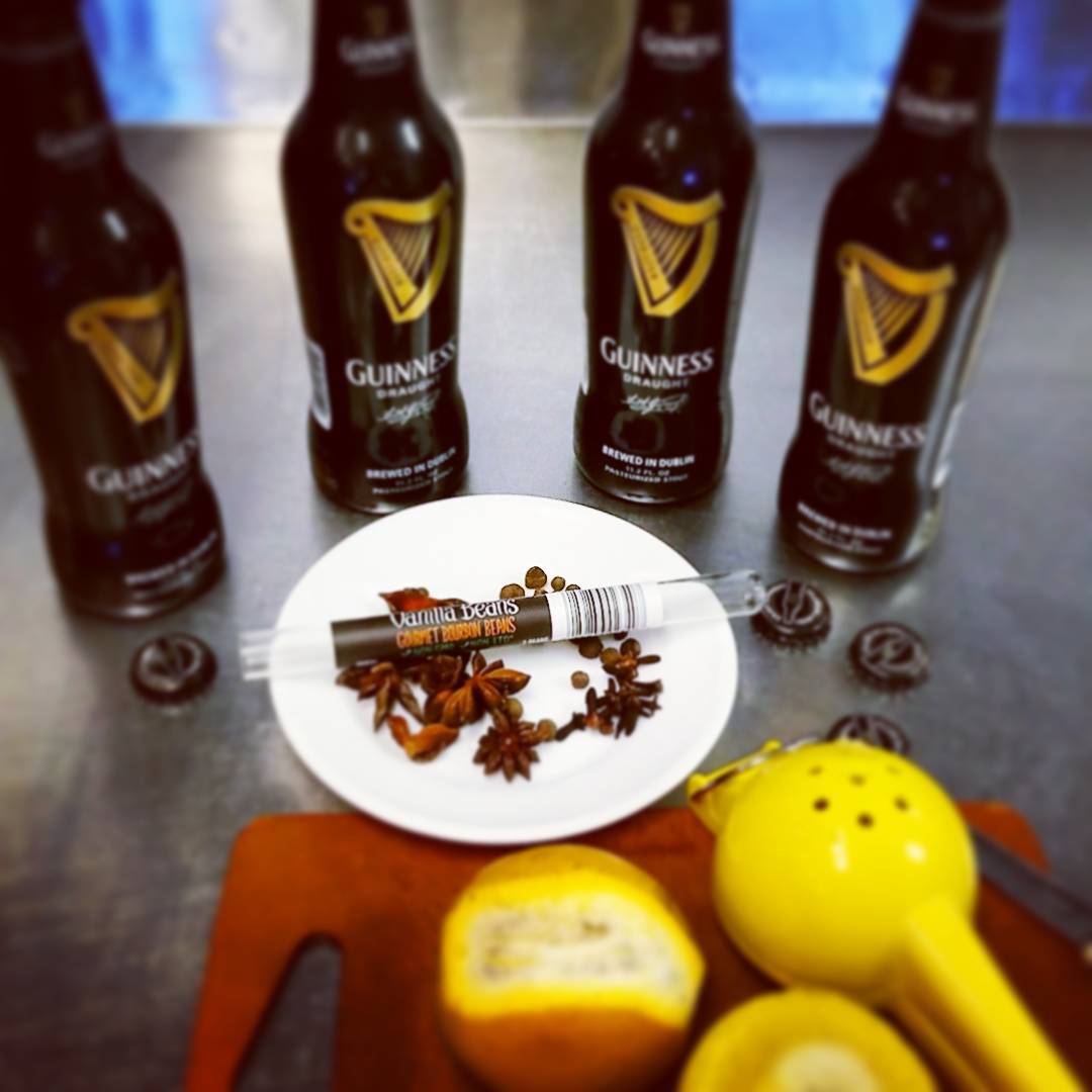 Va Bene Instagram Photo: @vabenecaffe Making the secret ingredient for a new cocktail to hit the menu soon. I first had this at the cabin up north. My cousins made it. It is so good #guiness #staranise #vanillabean